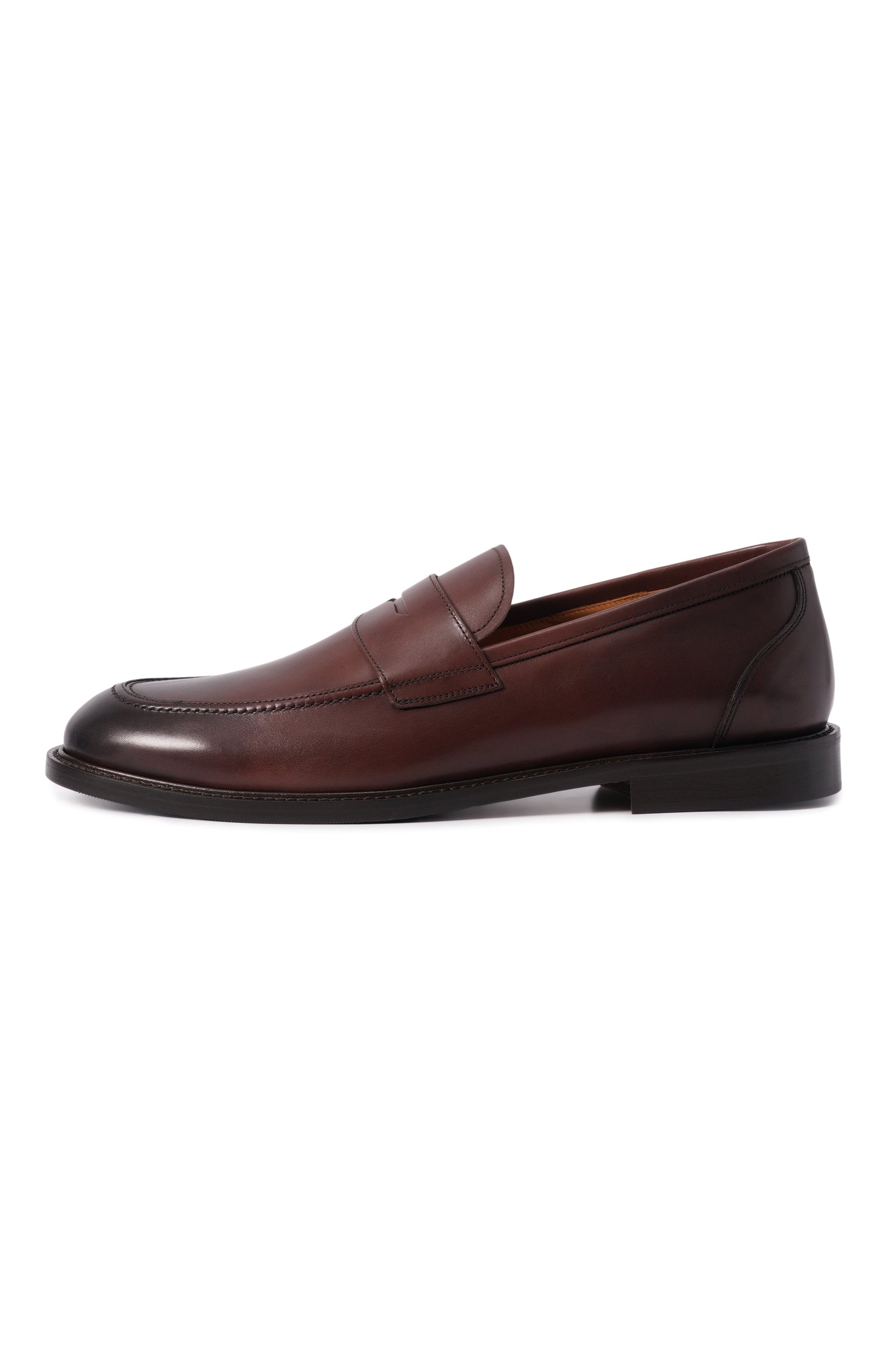 Кожаные пенни-лоферы KITON, арт. USSA508N00100, фото 3
