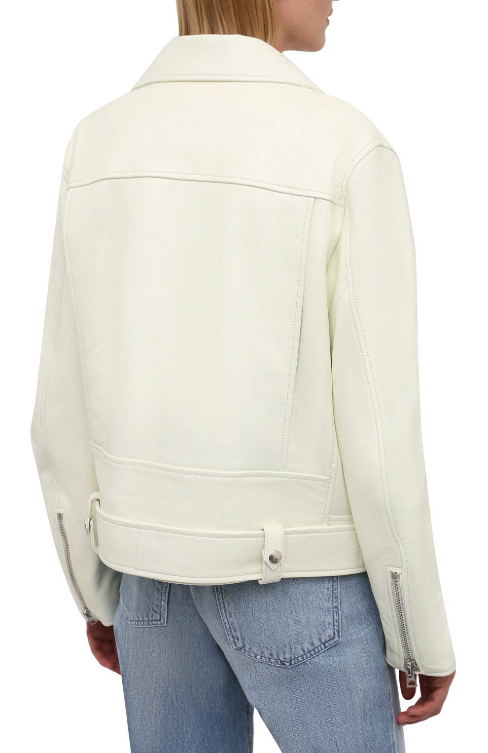Кожаная куртка ACNE STUDIOS кремового цвета по цене 219000 руб., арт. A70066, фото 4 Кожаная куртка ACNE STUDIOS, арт. A70066, фото 4
