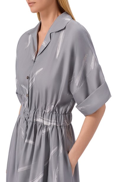 Шелковое платье KITON, арт. D53318K0999G01, фото 4