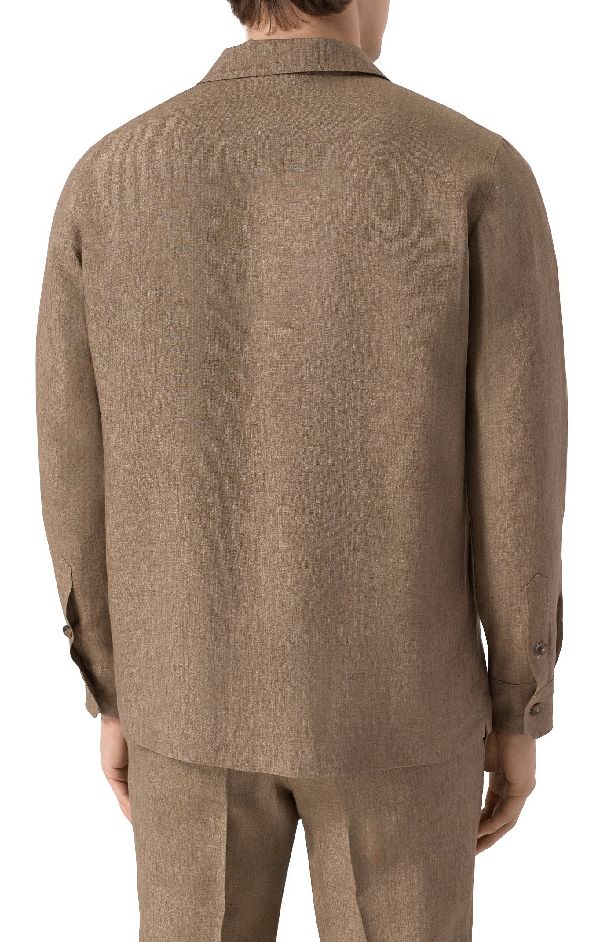 Льняная рубашка CAPOBIANCO, арт. 18M501.LL00., фото 4