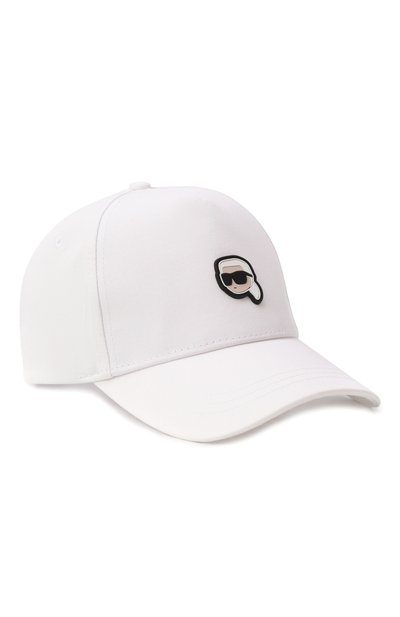 Хлопковая бейсболка KARL LAGERFELD KIDS, арт. Z30398