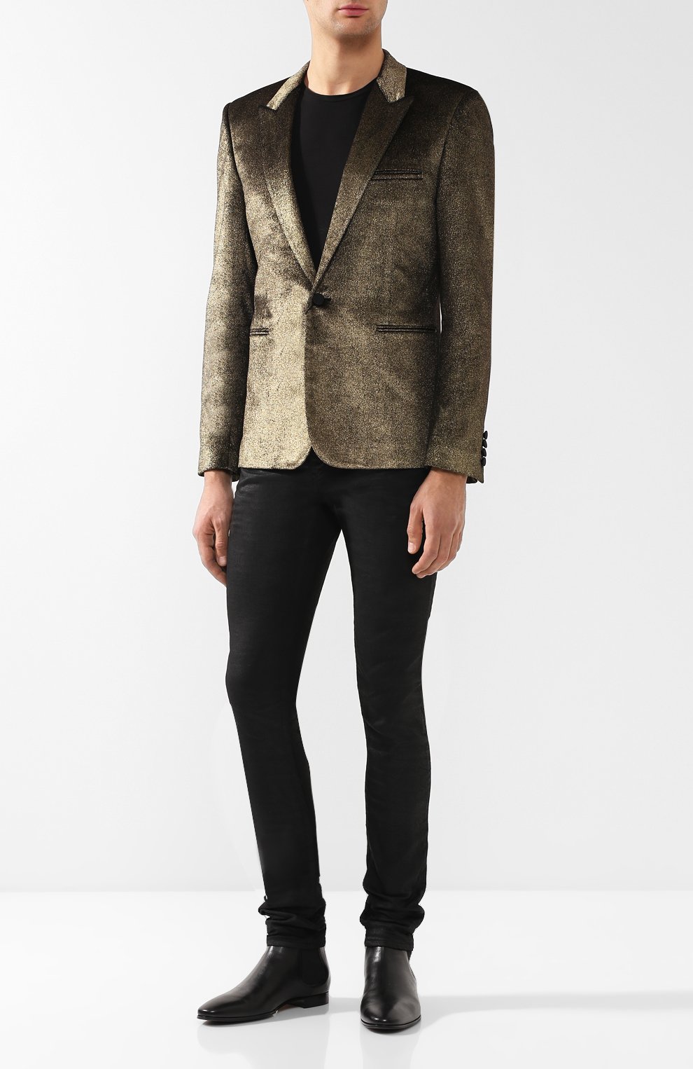 Однобортный пиджак из хлопка SAINT LAURENT, арт. 530751/Y104T, фото 2