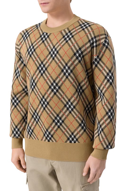 Шерстяной джемпер Burberry 8111379 Бежевый  8111379 Фото 3