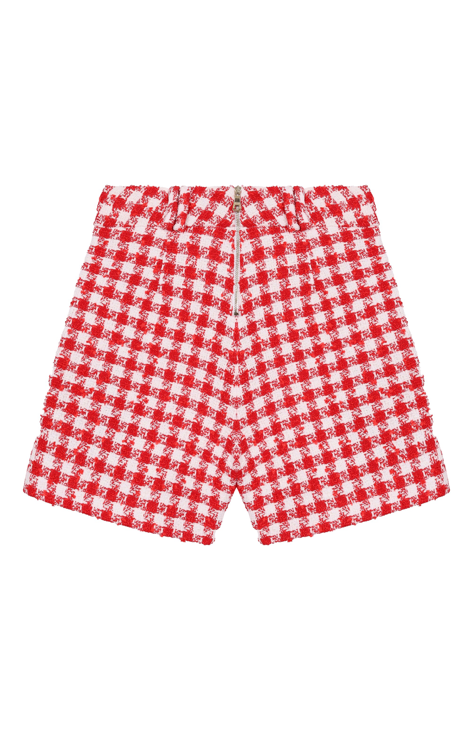 Твидовые шорты BALMAIN красного цвета по цене 61550 руб., арт. BW6A69, фото 2 Твидовые шорты BALMAIN, арт. BW6A69, фото 2