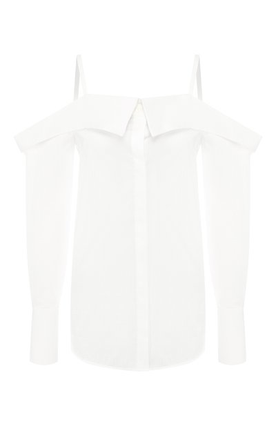 Женская хлопковая блузка VICTORIA, VICTORIA BECKHAM, арт. SHVV 148A SS19 SHEER STRIPE