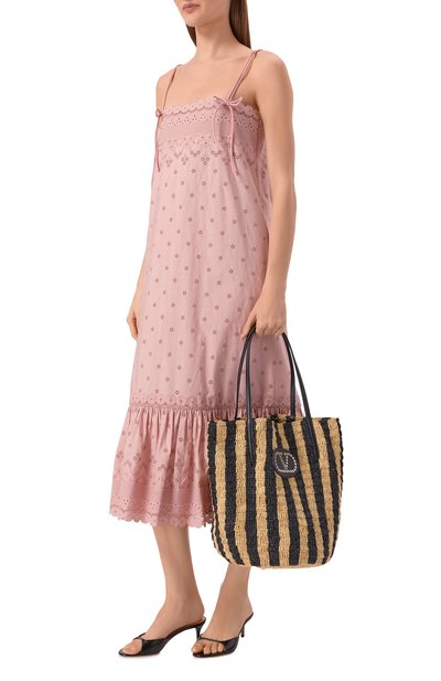 Сумка-тоут vlogo VALENTINO бежевого цвета по цене 206000 руб., арт. 8W2B0R37/UHK, фото 3 Сумка-тоут vlogo VALENTINO, арт. 8W2B0R37/UHK, фото 3