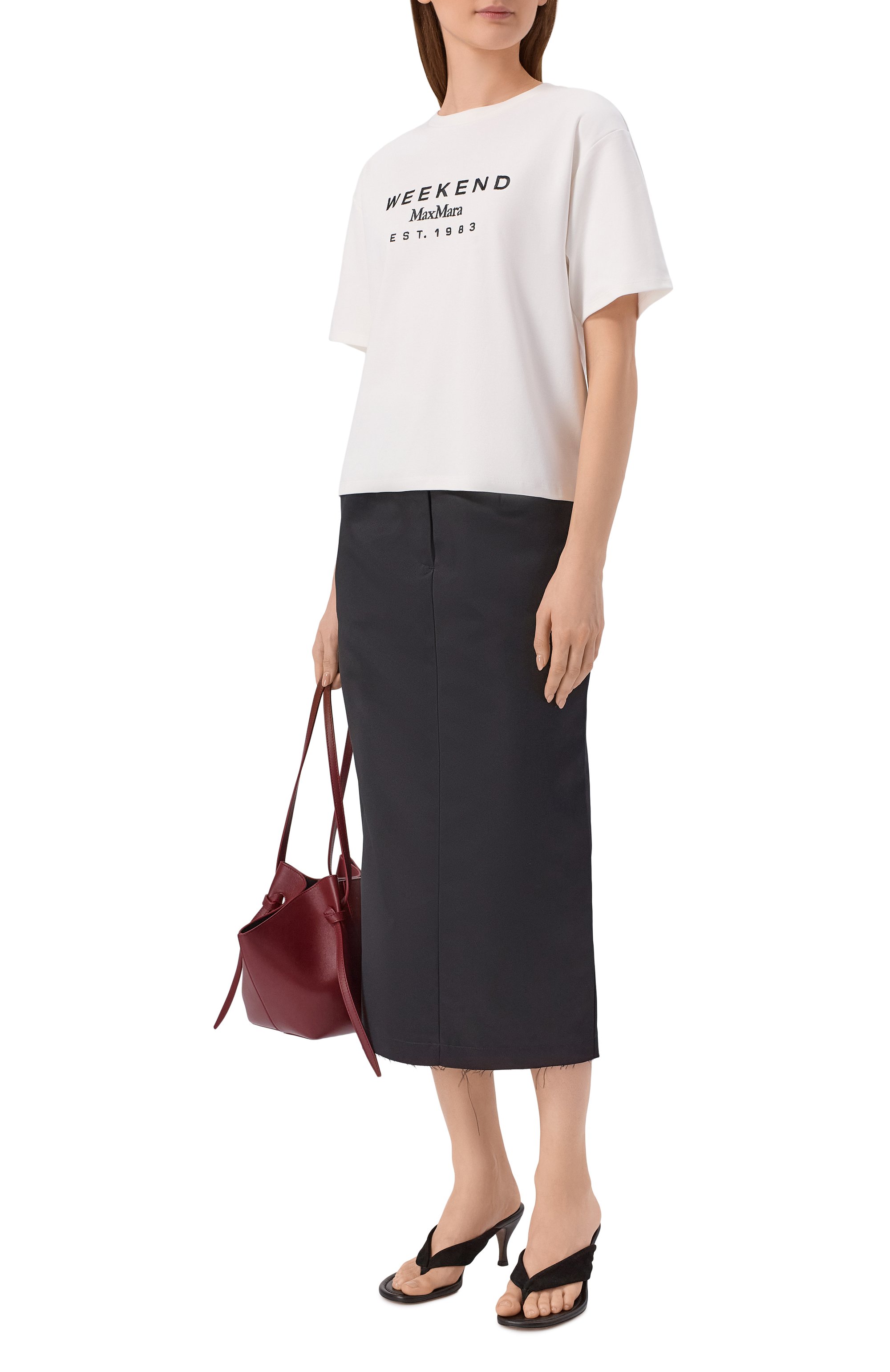 Хлопковая футболка WEEKEND MAX MARA, арт. WKDSABAT0, фото 2