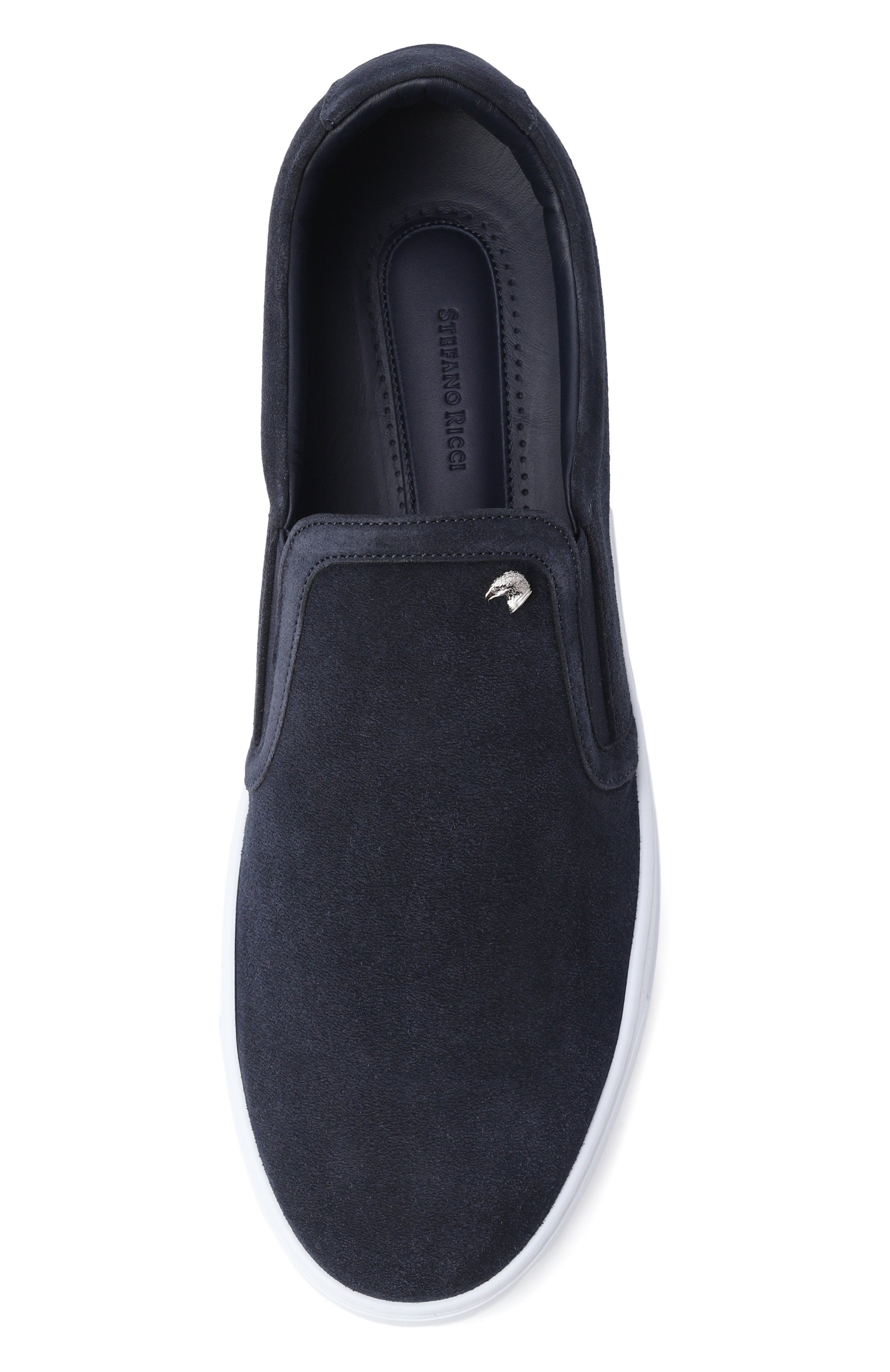 Замшевые слипоны STEFANO RICCI темно-синего цвета по цене 131000 руб., арт. UF50_G2283/SDP, фото 5 Замшевые слипоны STEFANO RICCI, арт. UF50_G2283/SDP, фото 5