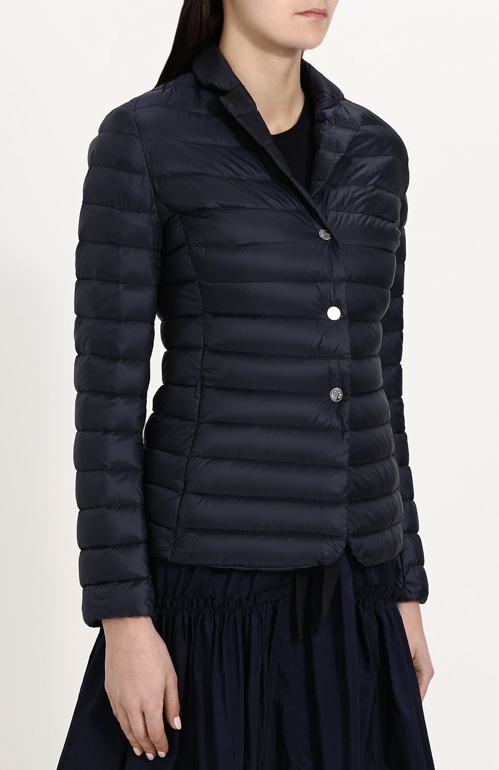 Однотонный стеганый пуховик с воротником-стойкой MONCLER, арт. D1-093-35300-94-53048, фото 3