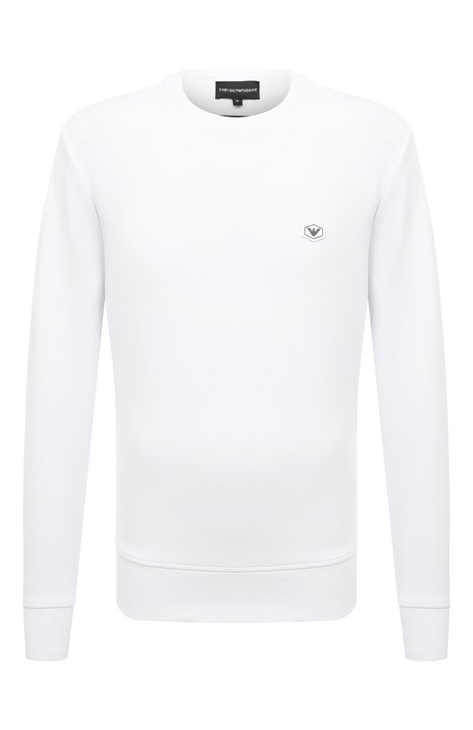Хлопковый свитшот Emporio Armani 8N1MD1/1JHSZ Белый 8N1MD1/1JHSZ
