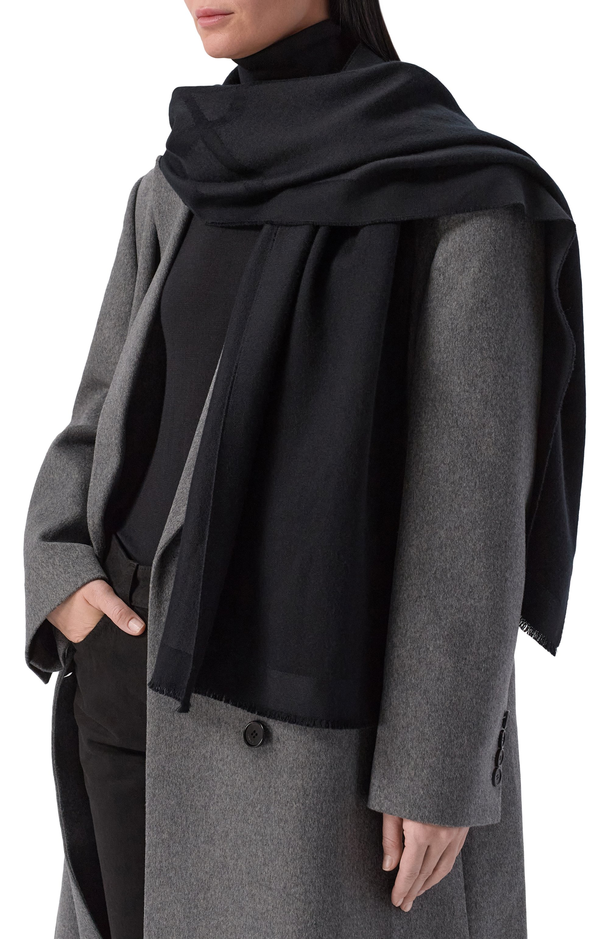 Кашемировый шарф SAINT LAURENT, арт. 794786/3Y211, фото 2