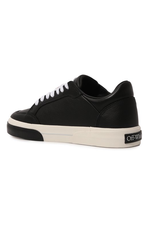 Кожаные кеды Vulcanized Off-White 0WIA288S24LEA001 Чёрный  0WIA288S24LEA001 Фото 4