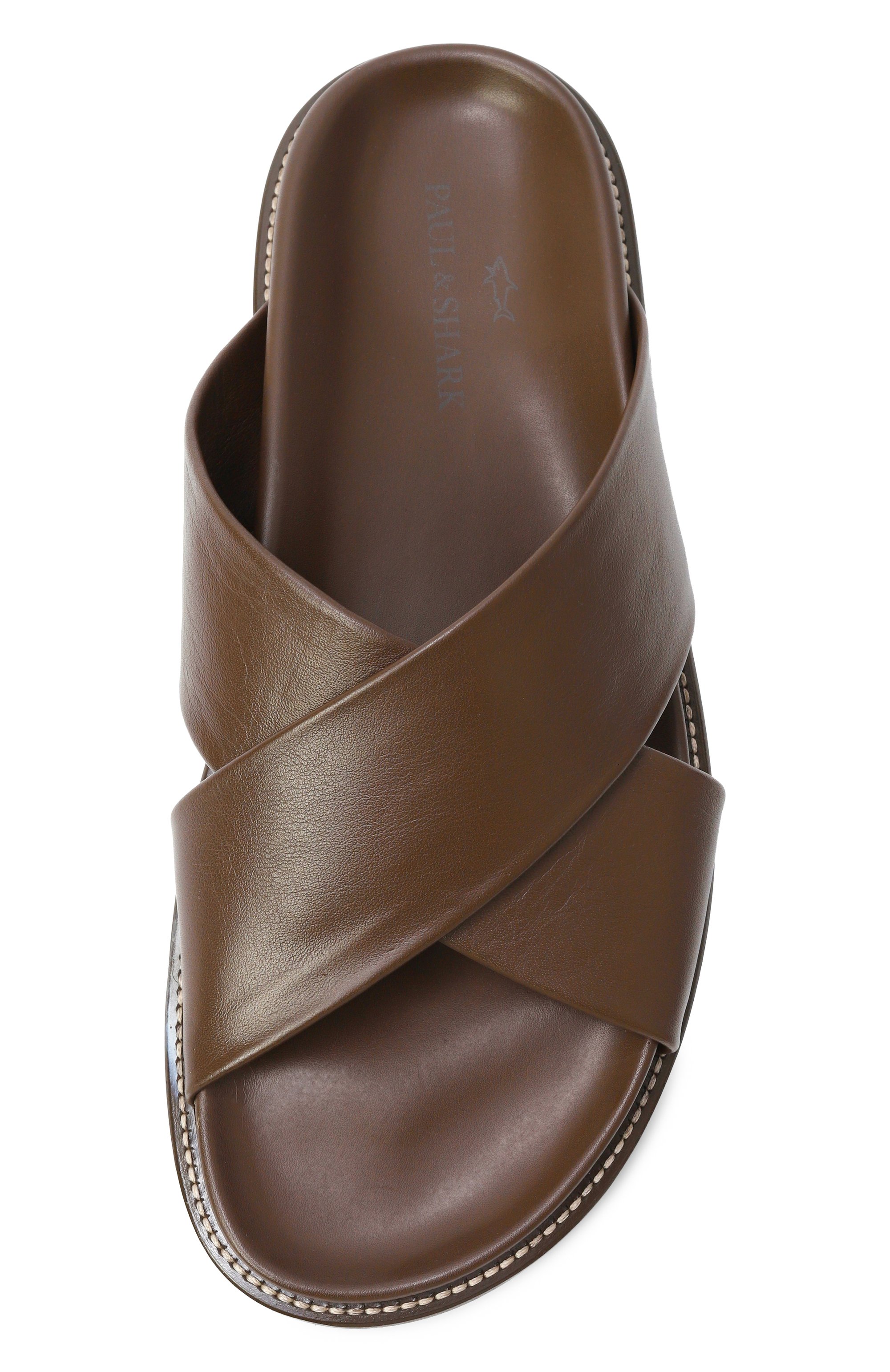 Кожаные шлепанцы PAUL&SHARK, арт. 25418010, фото 6