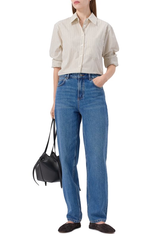Хлопковая рубашка Zadig and Voltaire WWSH02255 Кремовый  WWSH02255 Фото 2