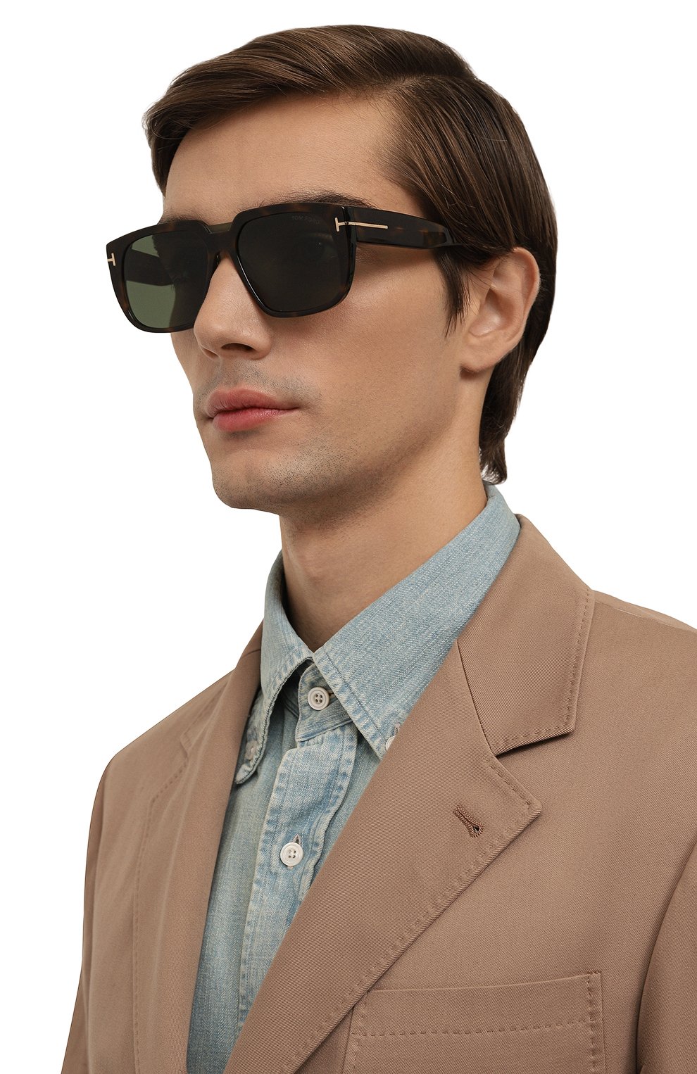 Солнцезащитные очки TOM FORD коричневого цвета по цене 49950 руб., арт. TF1025 56N, фото 3 Солнцезащитные очки TOM FORD, арт. TF1025 56N, фото 3