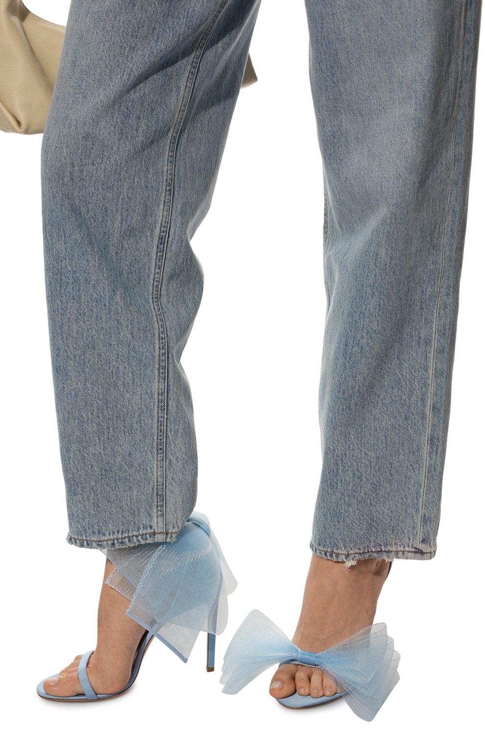 Текстильные босоножки aveline 100 JIMMY CHOO, арт. AVELINE 100 YMG, фото 3