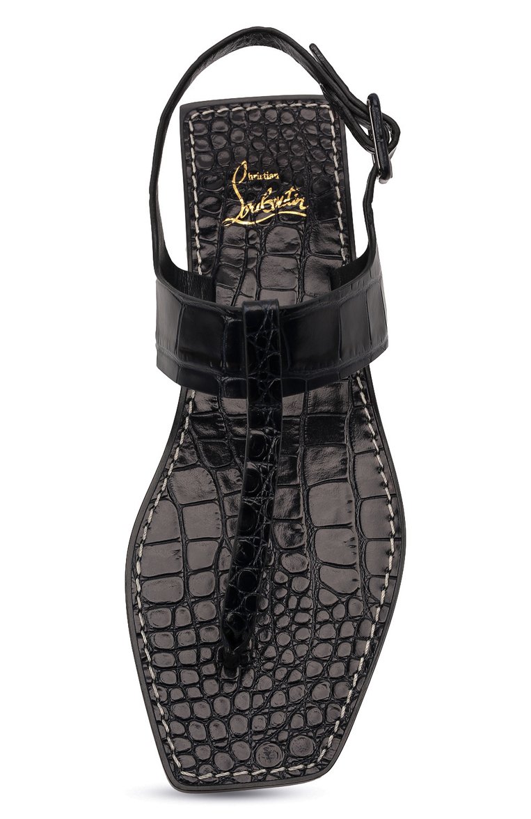 Кожаные сандалии cubongo CHRISTIAN LOUBOUTIN, арт. 3210100/CUB0NG0 FLAT, фото 1
