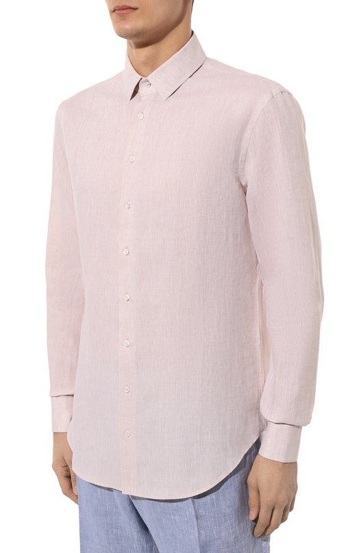 Льняная рубашка Giorgio Armani 8WGCCZ98/T04WG Бежевый  8WGCCZ98/T04WG Фото 3