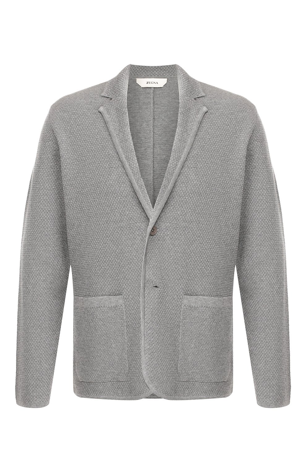Хлопковый кардиган ZEGNA серого цвета по цене 55800 руб., арт. VUC14/ZZ161, фото 1 Хлопковый кардиган ZEGNA, арт. VUC14/ZZ161, фото 1