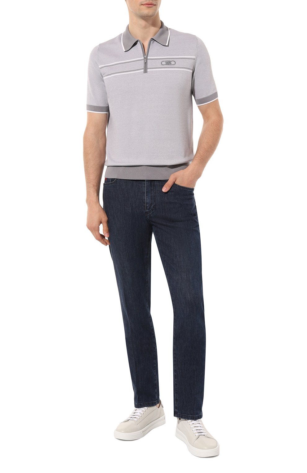 Поло из хлопка и шелка ZILLI, арт. MBZ-PZ032-TW0T1/MC01, фото 2