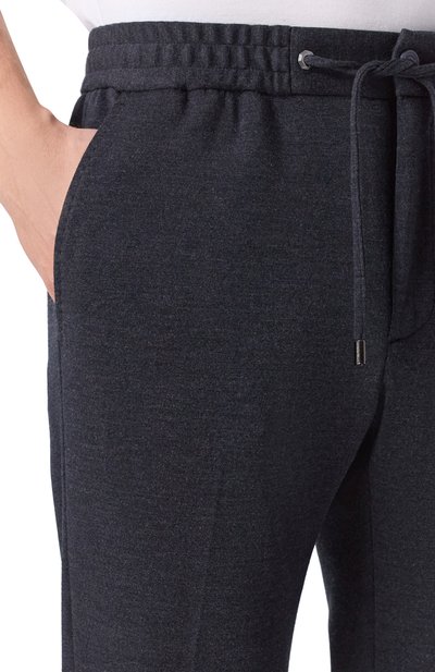 Шерстяные джоггеры STEFANO RICCI темно-серого цвета по цене 68250 руб., арт. M1T5300030/W0001R, фото 5 Шерстяные джоггеры STEFANO RICCI, арт. M1T5300030/W0001R, фото 5