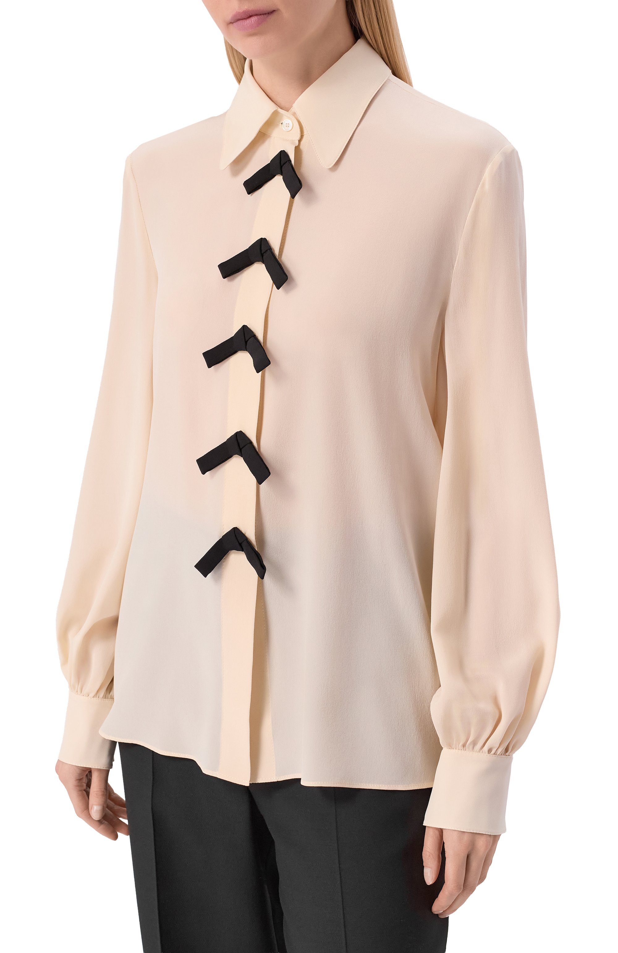 Шелковая блузка VALENTINO, арт. 8B3AB860/21B, фото 3