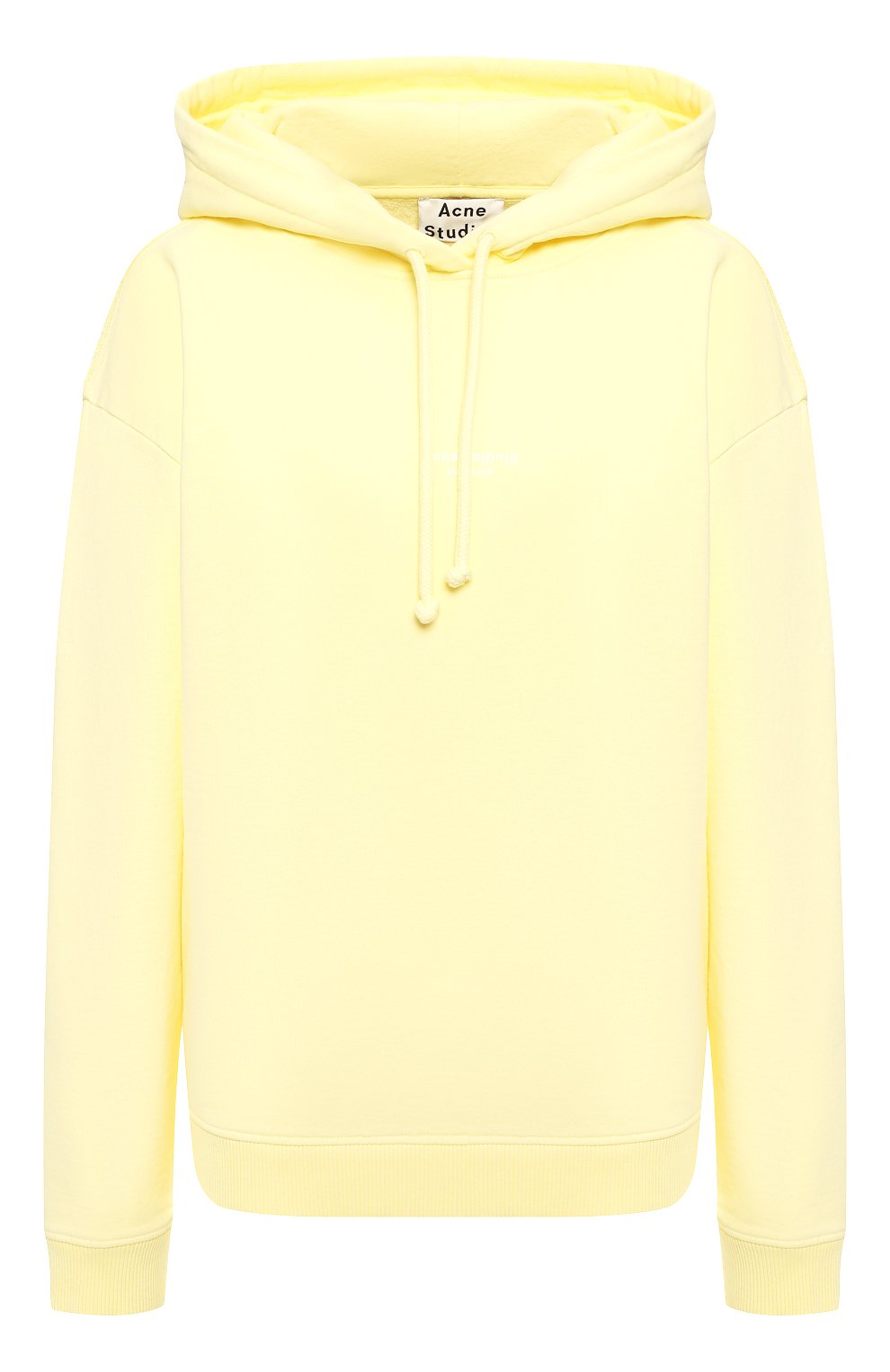 Хлопковое худи ACNE STUDIOS желтого цвета по цене 41300 руб., арт. AI0049, фото 1 Хлопковое худи ACNE STUDIOS, арт. AI0049, фото 1