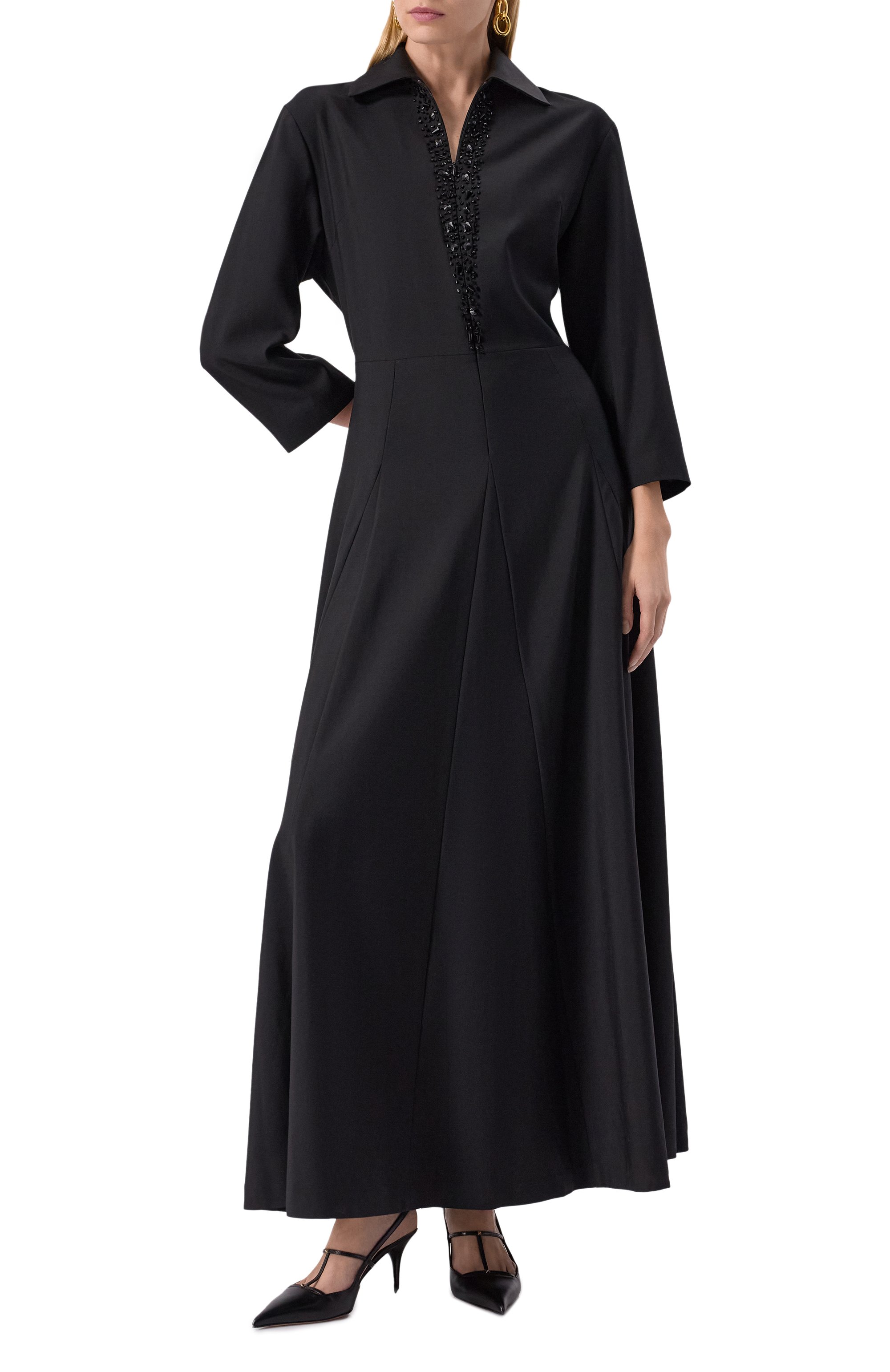 Шерстяное платье MVST черного цвета по цене 629000 руб., арт. TXBEL-Y431-2, фото 2 Шерстяное платье MVST, арт. TXBEL-Y431-2, фото 2