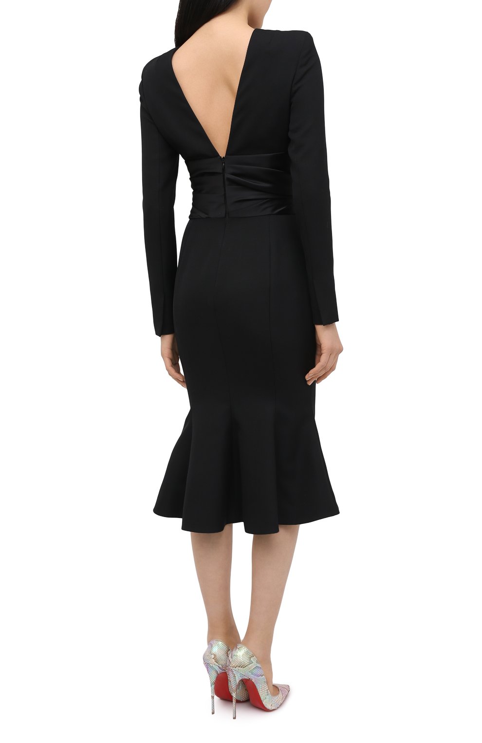 Шерстяное платье ALEXANDRE VAUTHIER черного цвета по цене 278000 руб., арт. 204DR1361 0193-1106, фото 4 Шерстяное платье ALEXANDRE VAUTHIER, арт. 204DR1361 0193-1106, фото 4