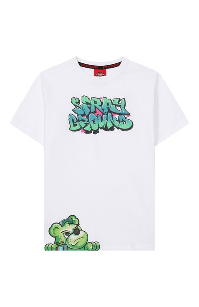 Хлопковая футболка SPRAYGROUND, арт. SPY1396WHT