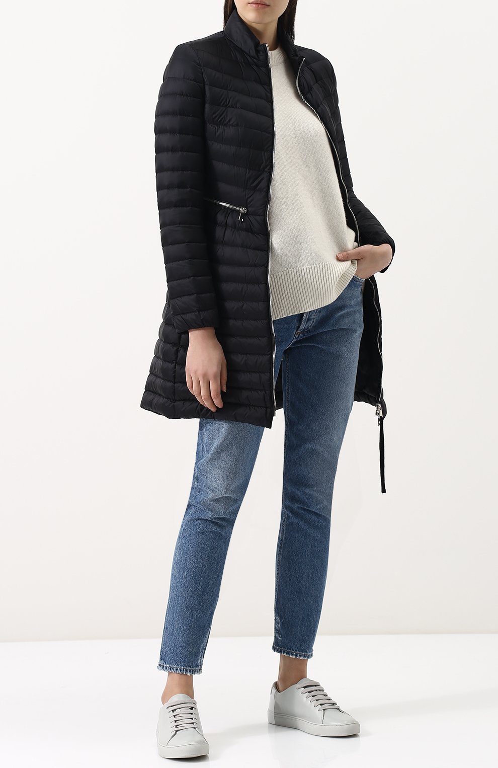 Приталенный стеганый пуховик с воротником-стойкой MONCLER, арт. D1-093-49305-94-53048, фото 2