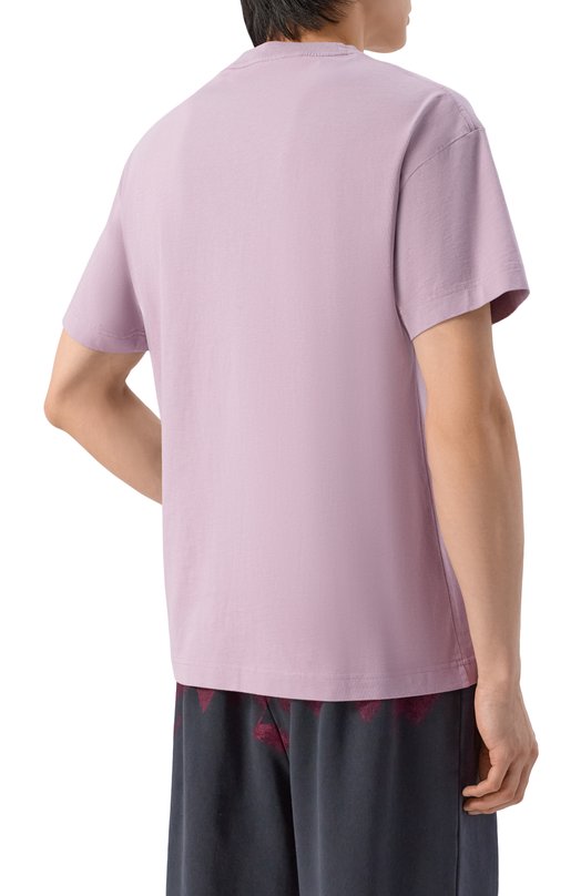 Хлопковая футболка Palm Angels PMAA109S26JER00A Фиолетовый  PMAA109S26JER00A Фото 4