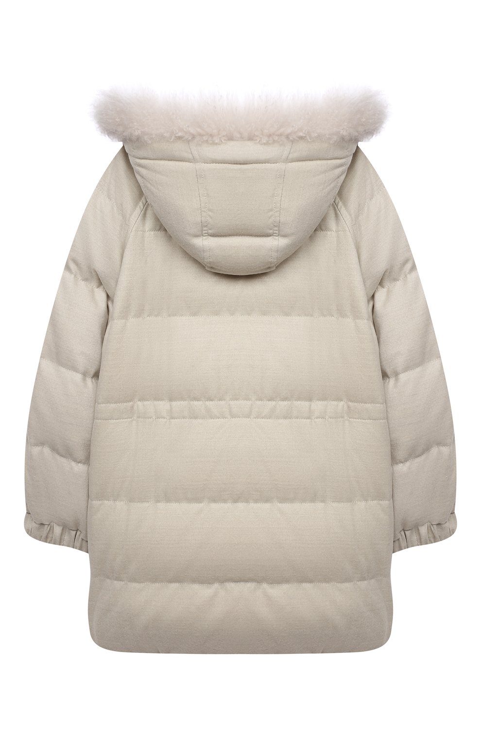 Пуховое пальто BRUNELLO CUCINELLI кремового цвета по цене 221500 руб., арт. BT226J424B, фото 2 Пуховое пальто BRUNELLO CUCINELLI, арт. BT226J424B, фото 2