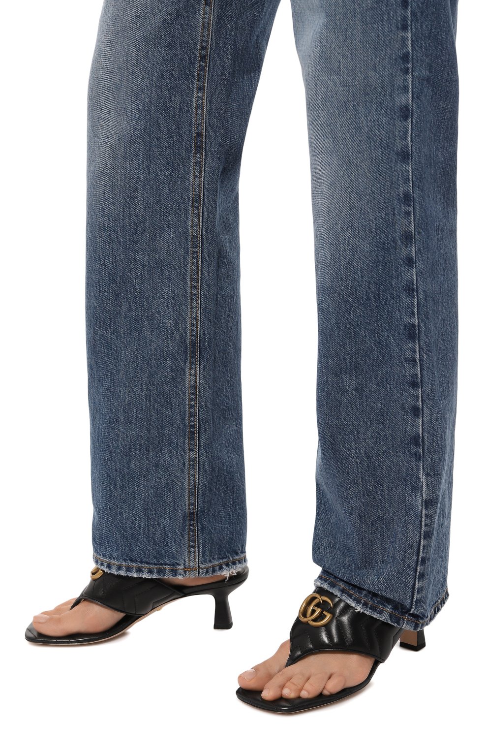 Кожаные мюли double g GUCCI, арт. 776995/BK060, фото 3