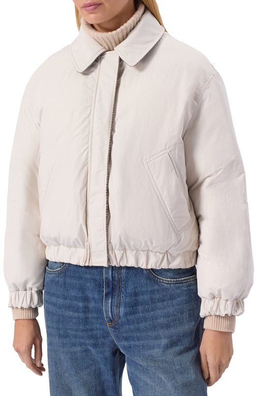 Двусторонний пуховик Brunello Cucinelli MG5297744 Коричневый  MG5297744 Фото 7