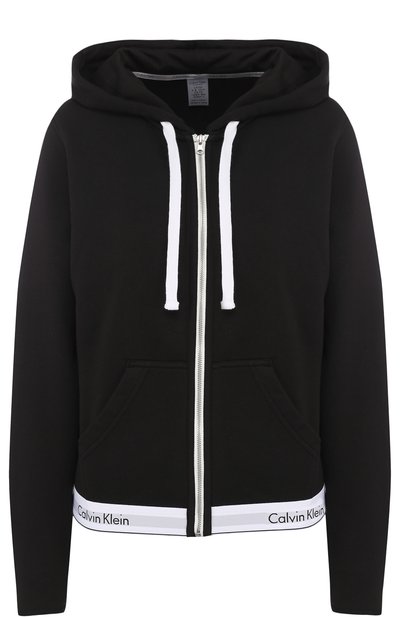 Женский хлопковый кардиган на молнии с капюшоном CALVIN KLEIN, арт. QS5667E