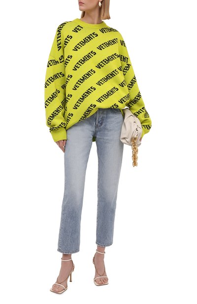 Шерстяной свитер VETEMENTS зеленого цвета по цене 96550 руб., арт. UA52KN600Y 2901/W, фото 2 Шерстяной свитер VETEMENTS, арт. UA52KN600Y 2901/W, фото 2