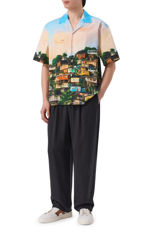 Хлопковая рубашка Laneus S6LAMASI208 Разноцветный  S6LAMASI208 Фото 2