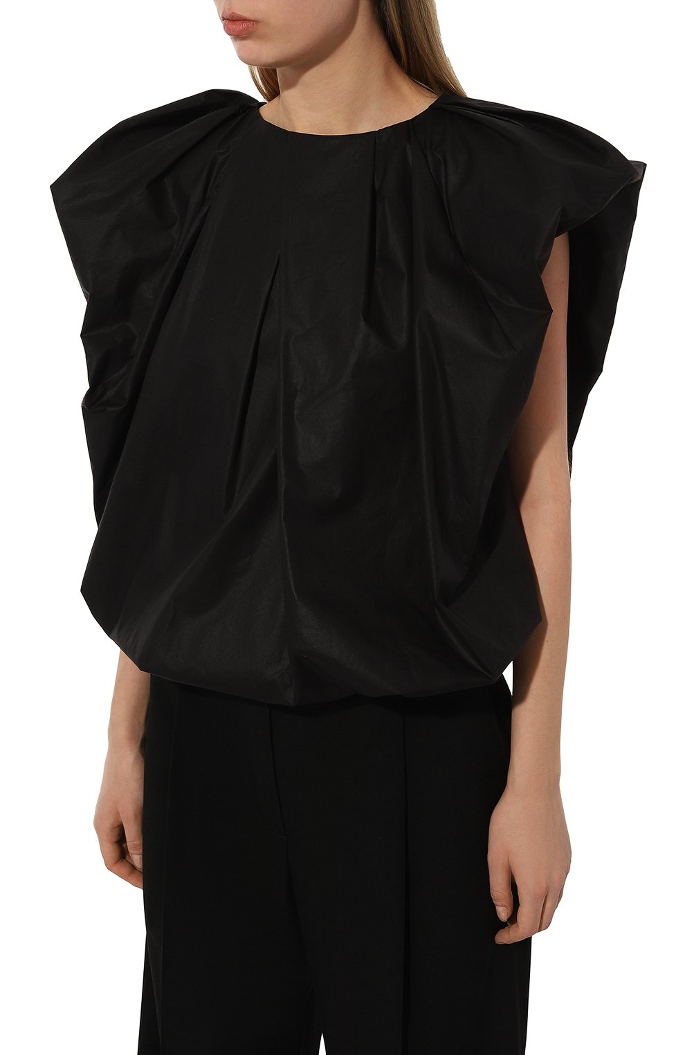 Хлопковый топ DRIES VAN NOTEN черного цвета по цене 88100 руб., арт. 231-010752-6125, фото 3 Хлопковый топ DRIES VAN NOTEN, арт. 231-010752-6125, фото 3