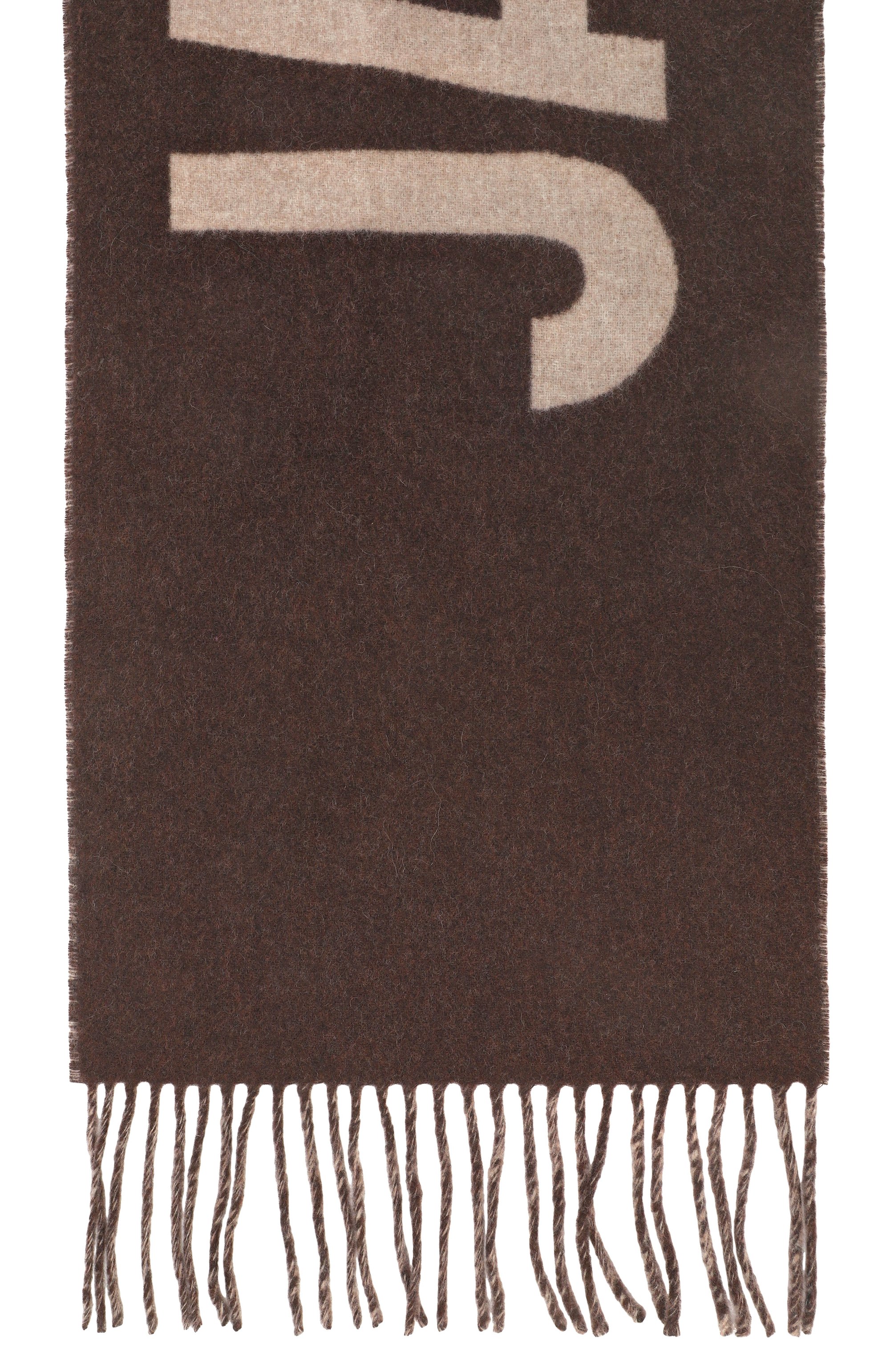 Шерстяной шарф JACQUEMUS коричневого цвета по цене 29950 руб., арт. 22HACU00435/A0T4001, фото 4 Шерстяной шарф JACQUEMUS, арт. 22HACU00435/A0T4001, фото 4