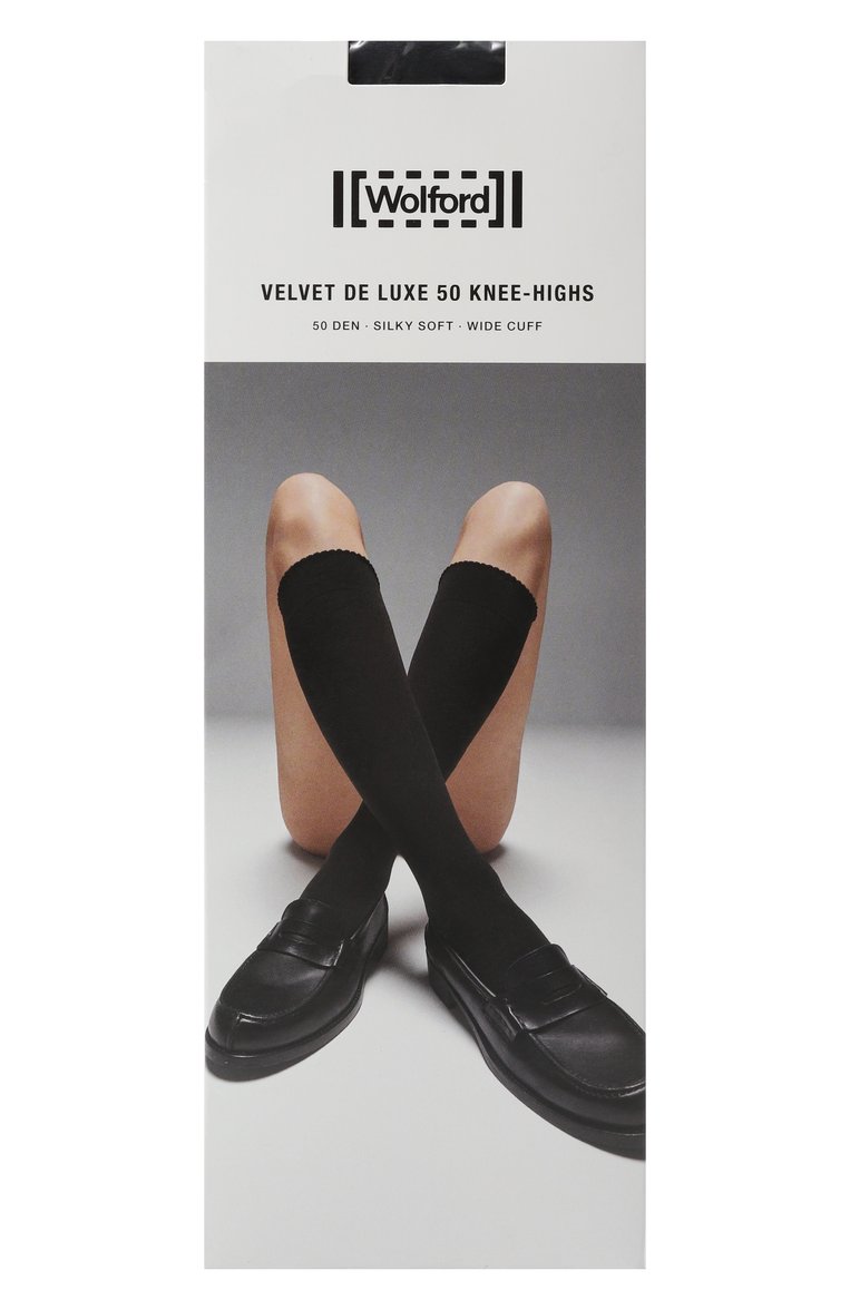 Женские гольфы WOLFORD темно-синего цвета, арт. 30923 | Фото 1 (Материал внешний: Синтетический материал; Автоматизация состава: Проставлено; Нос: Не проставлено)