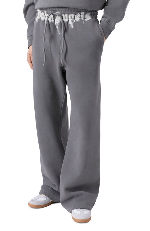 Хлопковые брюки Palm Angels PMCH028F25FLE001 Серый  PMCH028F25FLE001 Фото 3