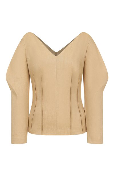 Блузка изо льна и вискозы LEFFERS бежевого цвета по цене 74790 руб., арт. 8.52.75.12.04, фото 1 Блузка изо льна и вискозы LEFFERS, арт. 8.52.75.12.04, фото 1