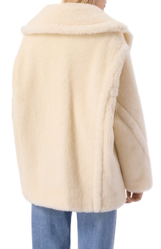 Шуба из экомеха Max Mara 0LGA Белый  0LGA Фото 4