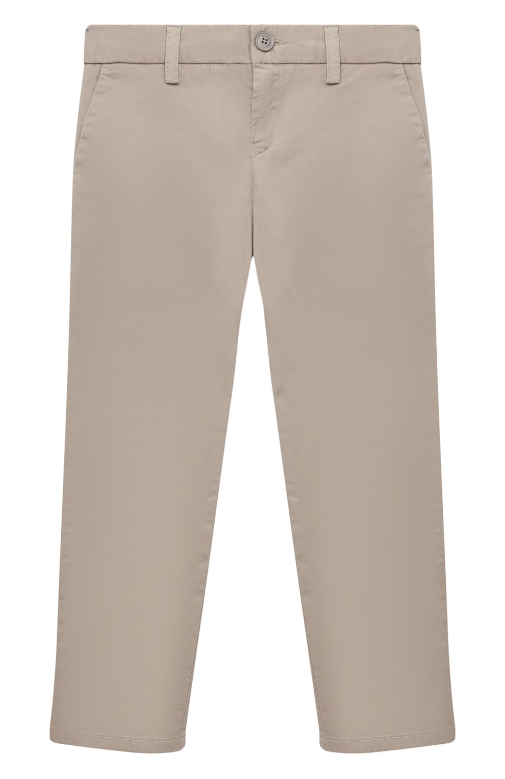 Хлопковые брюки EMPORIO ARMANI бежевого цвета по цене 18550 руб., арт. 8N4P60/4N6YZ, фото 1 Хлопковые брюки EMPORIO ARMANI, арт. 8N4P60/4N6YZ, фото 1