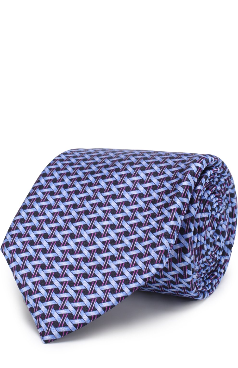 Шелковый галстук с узором ZILLI, арт. 50061/TIE, фото 1