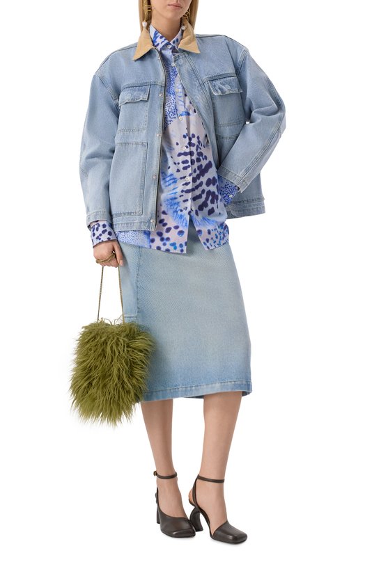 Хлопковая рубашка Dries Van Noten 251-010700-1110 Голубой  251-010700-1110 Фото 2