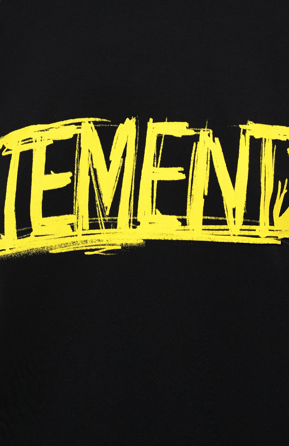 Хлопковая футболка VETEMENTS черного цвета по цене 59950 руб., арт. UAH21TR618 1610/W, фото 5 Хлопковая футболка VETEMENTS, арт. UAH21TR618 1610/W, фото 5