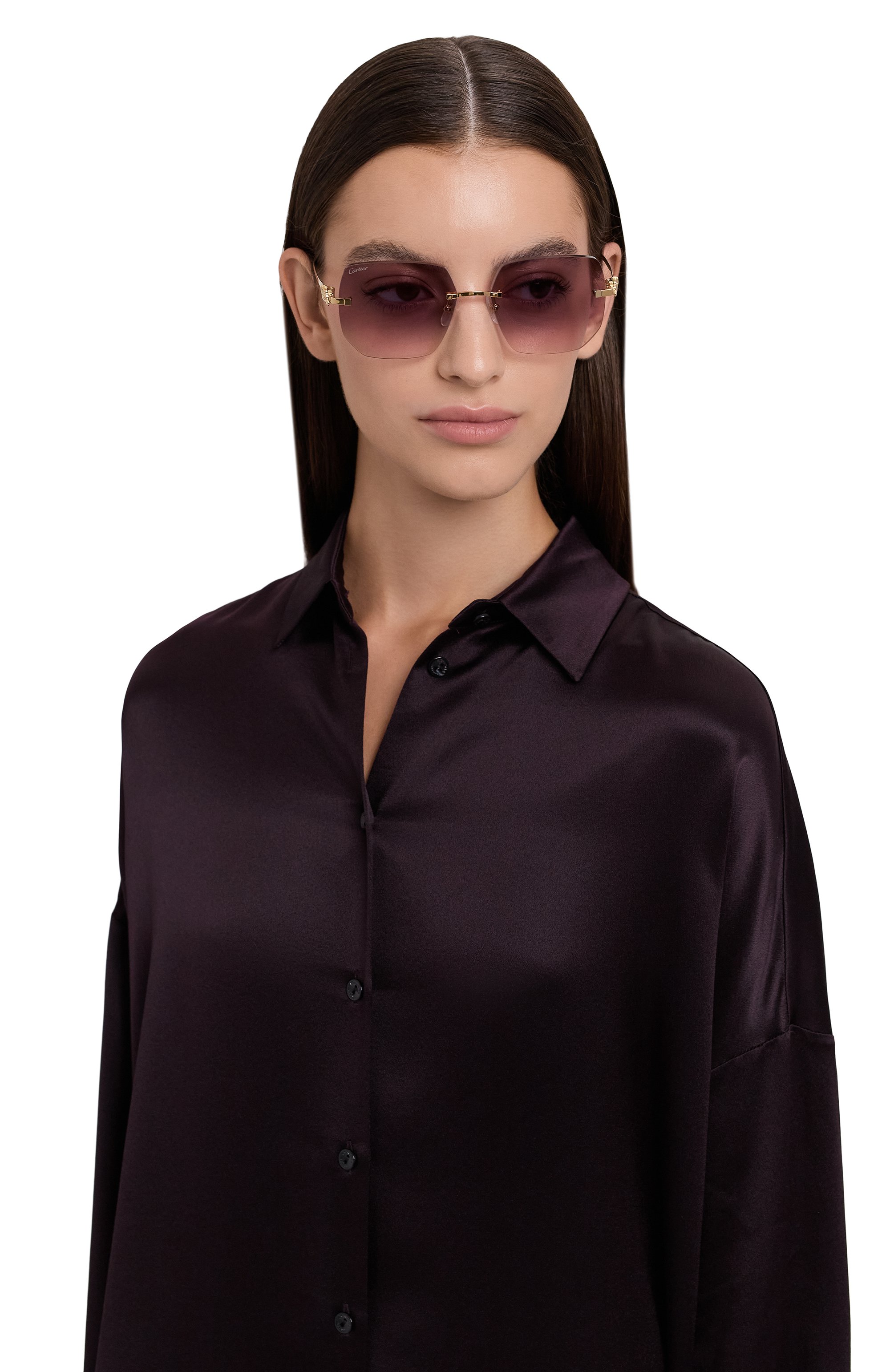 Солнцезащитные очки CARTIER розового цвета по цене 170500 руб., арт. CT0549S 004, фото 2 Солнцезащитные очки CARTIER, арт. CT0549S 004, фото 2