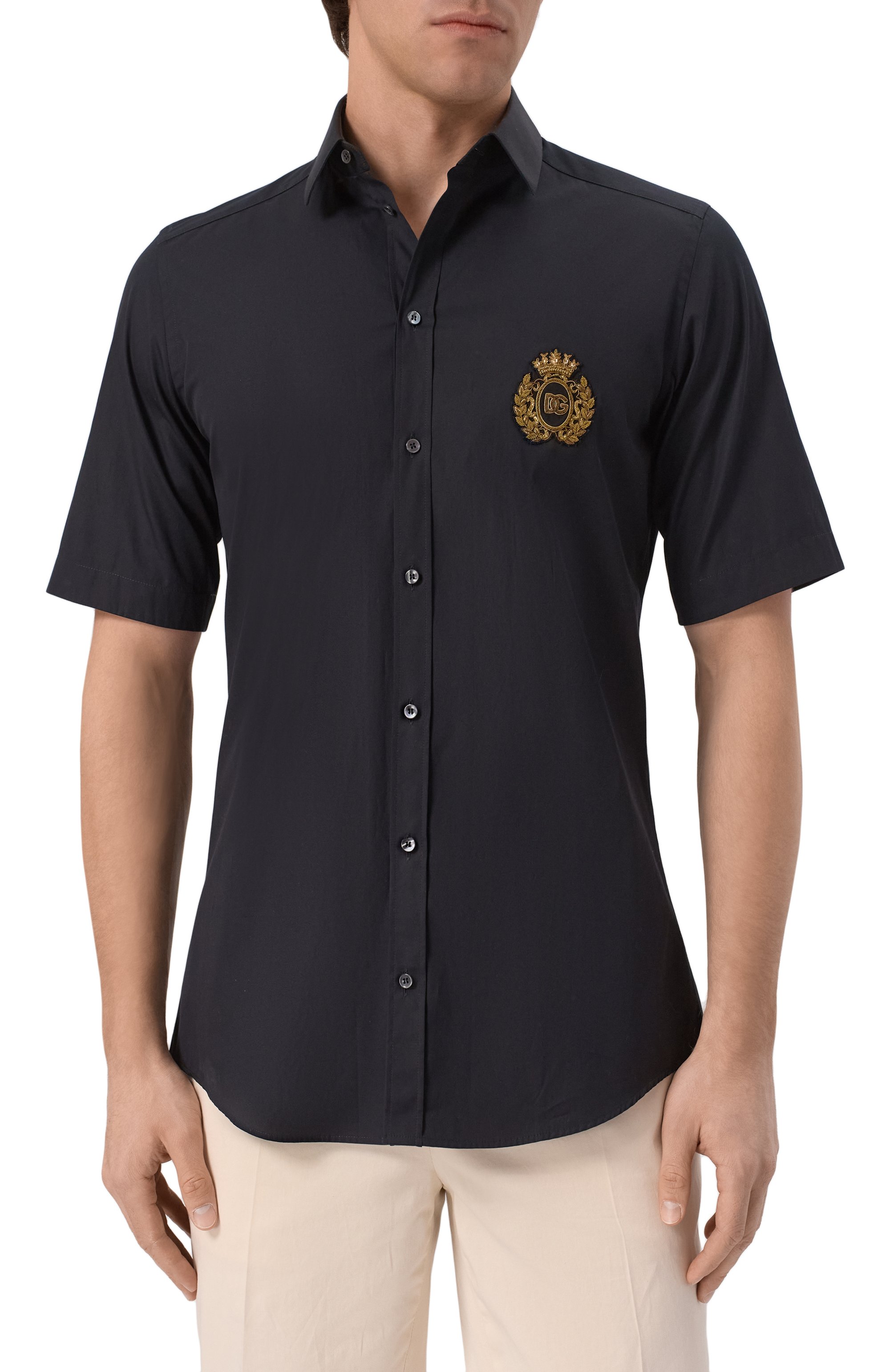 Хлопковая рубашка DOLCE & GABBANA, арт. G5NC5Z/FU5U8, фото 3